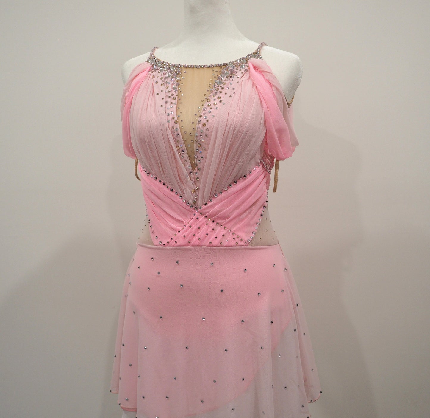 Figure Skating Dress - Beautiful and Elegant - Mesh and Spandex and lots of crystals!