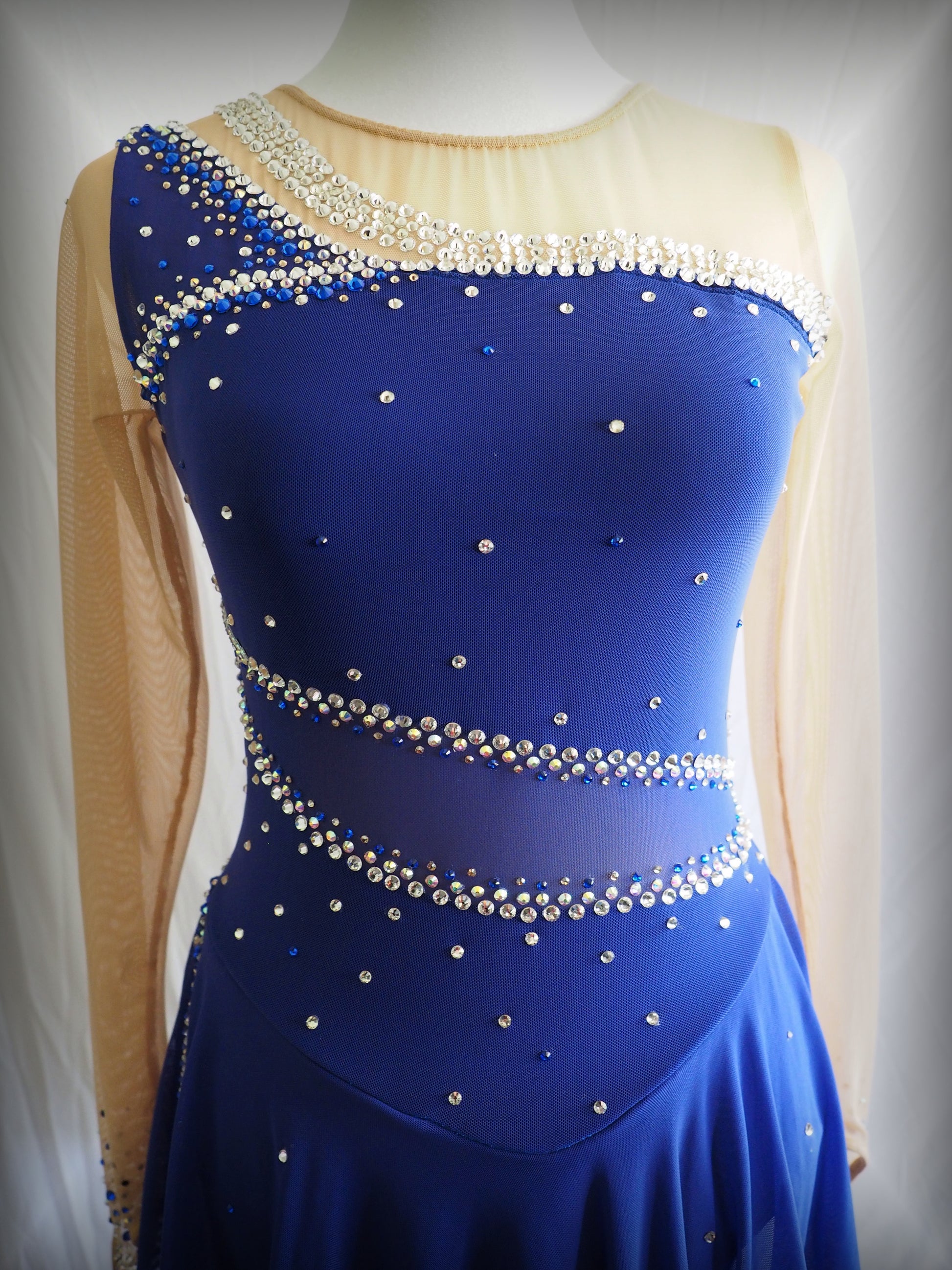 Competition Figure Skating Dress - Any color - with Crystals Toepick Clothing Competition Figure Skating Dress - Any color - with Crystals Toepick Clothing