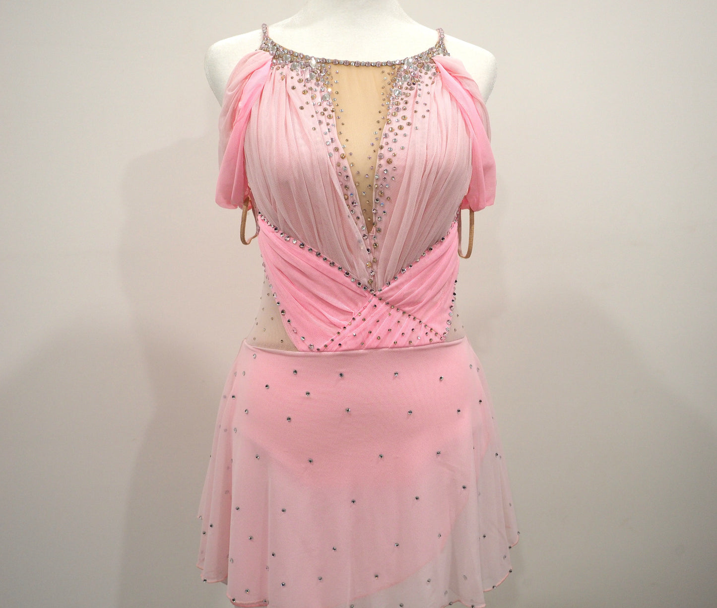 Figure Skating Dress - Beautiful and Elegant - Mesh and Spandex and lots of crystals!
