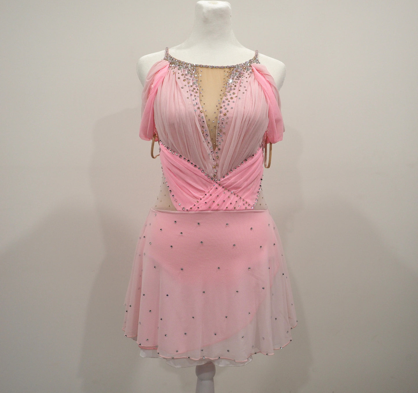 Figure Skating Dress - Beautiful and Elegant - Mesh and Spandex and lots of crystals!
