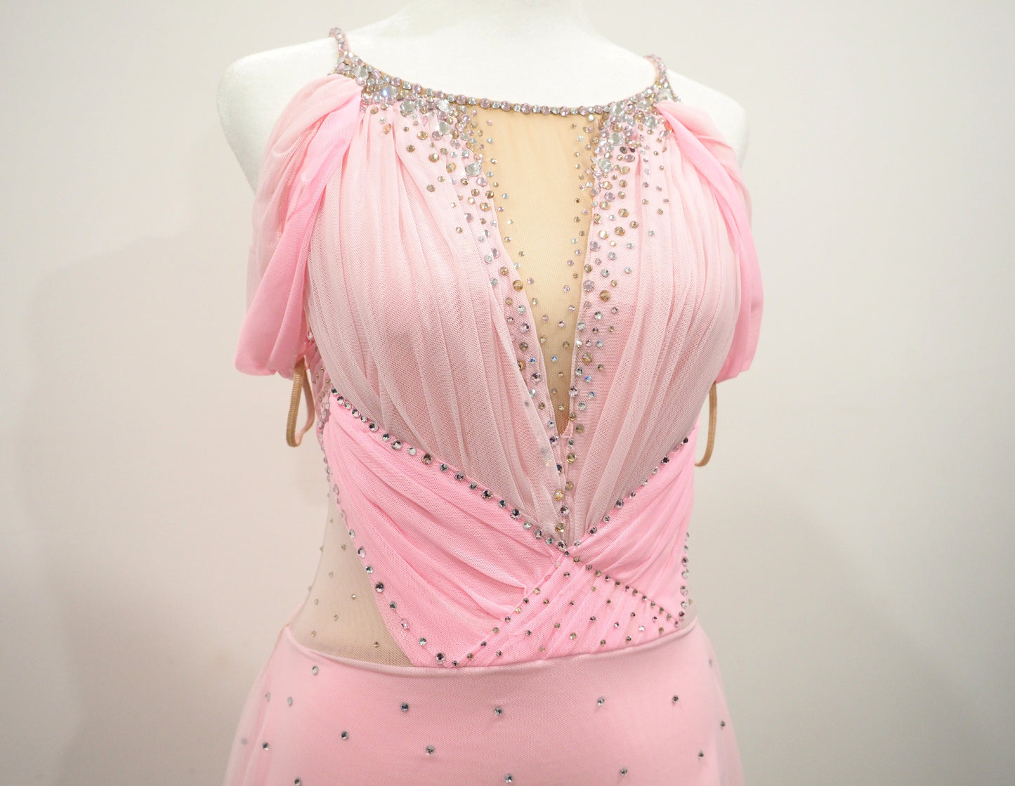 Figure Skating Dress - Beautiful and Elegant - Mesh and Spandex and lots of crystals!
