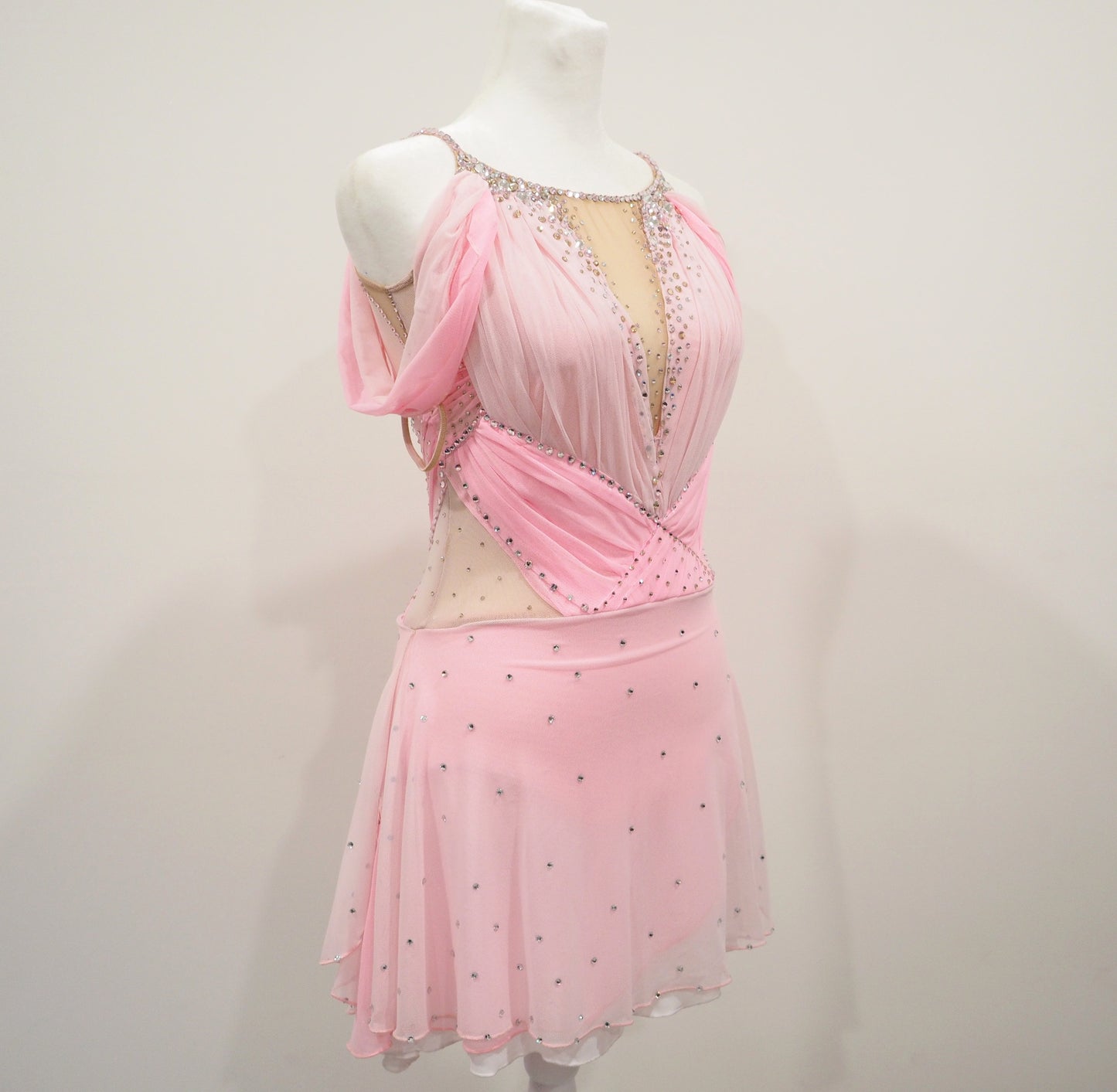 Figure Skating Dress - Beautiful and Elegant - Mesh and Spandex and lots of crystals!