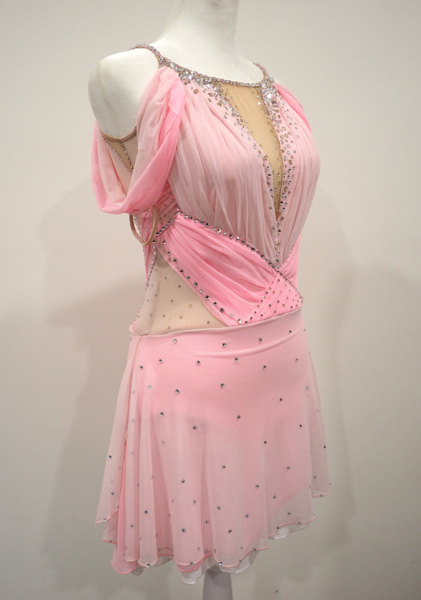 Figure Skating Dress - Beautiful and Elegant - Mesh and Spandex and lots of crystals!